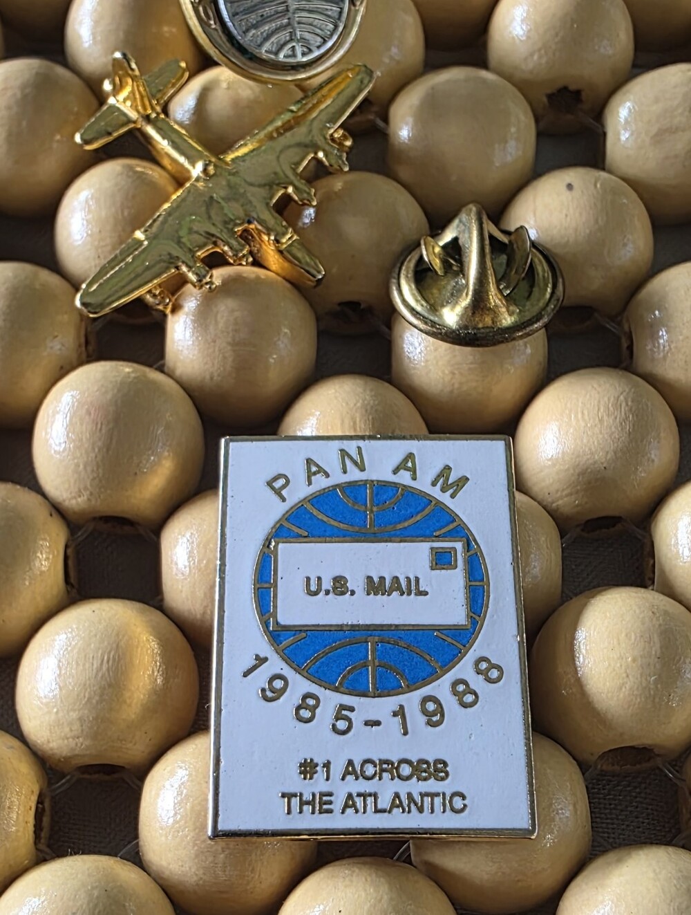 Rare Vintage Pan Am U.S. Mail 1985-1988 #1 Across Atlantic Employee Aviation Pin